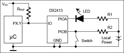 DS2413: Typical Operating Circuit DS2413: Typical Operating Circuit