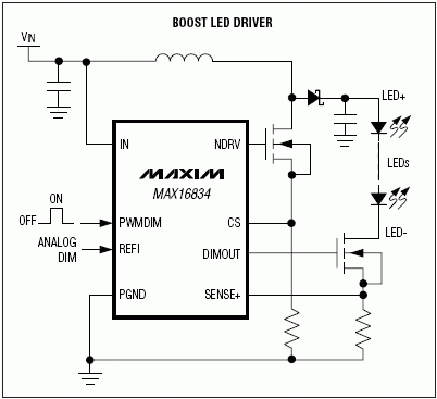 MAX16834: Typical Operating Circuit
