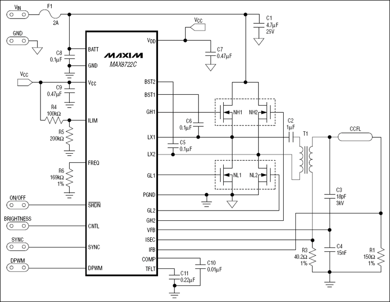 MAX8722C: Typical Operating Circuit