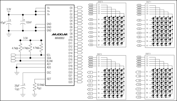 MAX6953: Typical Application Circuit MAX6953: Typical Application Circuit
