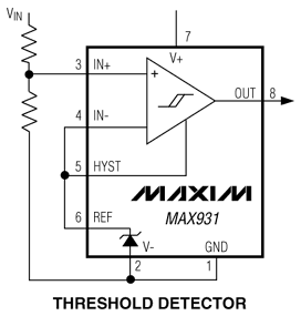 MAX931, MAX932, MAX933, MAX934: Typical Operating Circuit