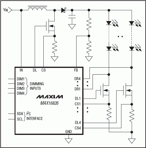 MAX16826: Simplified Diagram