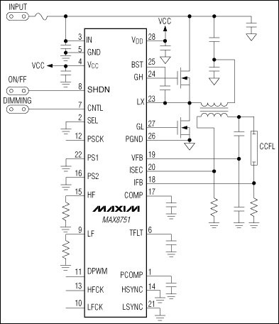 MAX8751: Minimal Operating Circuit