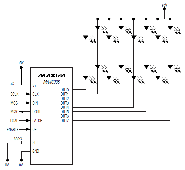 MAX6968: Typical Application Circuit
