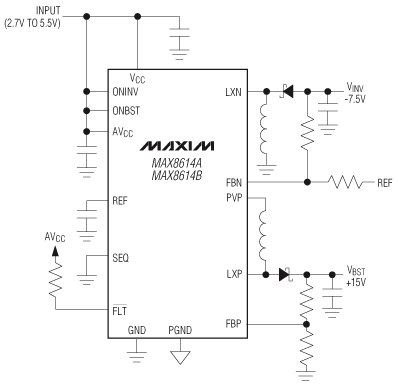 MAX8614A, MAX8614B: Typical Operating Circuit