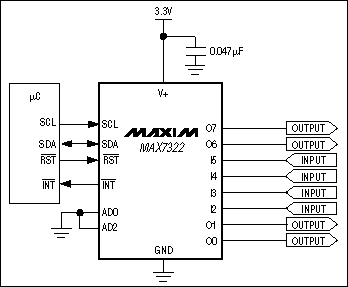 MAX7322: Typical Application Circuit