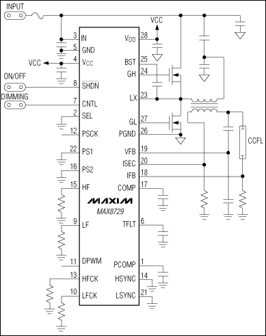 MAX8729: Minimal Operating Circuit