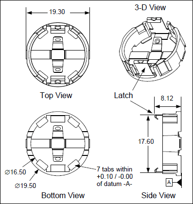 DS9098P: iButton Retainer DS9098P: iButton Retainer