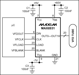 MAX6921, MAX6931: Typical Operating Circuit