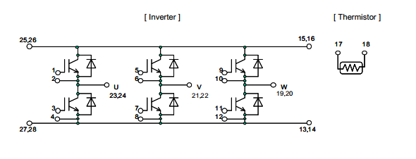 6MBi100VA-120-50等效电路图