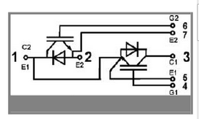 赛米控SKM400GB126D 等效电路图