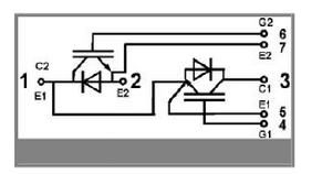 赛米控SKM400GB124D 等效电路图